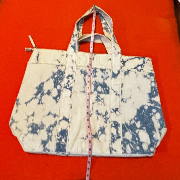 Zara tie dye acid wash denim maxi tote bag NWT - Picture 11 of 11